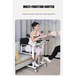 Transfer Wheelchair Manufacturer - Multi-Functional Hydraulic Mobile Bedside Shifter Toilet Assisted with Seat Belt