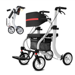 Walker Manufacturer - Outdoor Aluminum Alloy Elderly Driving Aid Fracture Stacked Multi-functional Four-wheel