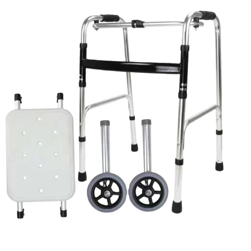 Walker Manufacturer - Elderly Aluminum Alloy and Stainless Steel Four-legged Walking Aid for Seniors