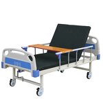 Hospital Bed Manufacturer - Hot Sale 1crank Single Manual Patient Nursing Bed with Mattresses Table