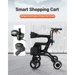 Rollator Walker Manufacturer - Folding Portable 4 Wheel Electric Aluminium Lightweight Walking Wheelchair