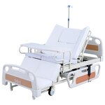 Medical Bed Manufacturer - Hot Sale Deluxe Multifunctional Electric With Toilet Table and ABS Guardrail