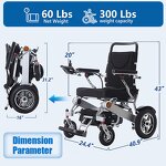 Electric Wheelchair Manufacturer - Hot Sale Aluminum Alloy Lightweight Folding Smart Automatic Remote Control