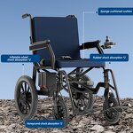 Electric Wheelchair Manufacturer - 2024 Hot Airplane Lithium Battery Aluminum Lightweight Foldable Widened Off-road