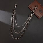 Waist Chain Manufacturer - Trendy Mens Motorcycle Punk Hip Hop Leather Skull Pants