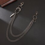 Waist Chain Manufacturer - Double Gun Bullet Metal Cow Leather Punk Cargo Pants