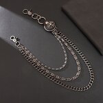 Waist Chain Manufacturer - Trendy Mens Motorcycle Punk Hip Hop Leather Skull Pants