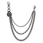 Waist Chain Manufacturer - Trendy Mens Motorcycle Punk Hip Hop Leather Skull Pants