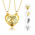 Couple Necklace Manufacturer - 2026 Gold Plated Heart Shape Friendship Choker