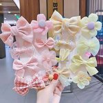 Hair Bands Manufacturer - 2023 Children Big Flower Elastic Mesh Pearls Girls