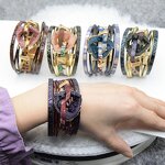 Leather Bracelet Manufacturer - 2025 Boho Multi-layer Stone Inlaid Magnetic Women
