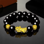 Pixiu Bracelet Manufacturer - Vietnam Sand Gold Obsidian Six Word Fengshui Luck