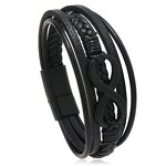 Charm Bracelet Manufacturer - Alloy Infinite Multilayer Leather Magnetic Clasps