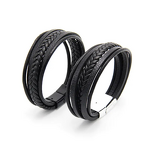 Leather Bracelets Manufacturer - Handmade Black Braided Customize Mens Wholesale