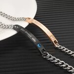 Couple Bracelet Manufacturer - Stainless Steel Crown King Queen Creative Lovers