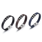 Leather Bracelet Manufacturer - Stainless Steel 925 Silver Bulk Trendy Mens