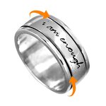 Fidget Ring Manufacturer - Silver Plated I Am Enough Anti Stress Anxiety Women