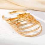 Bracelet Set Manufacturer - 7Pcs 18k Gold Plated Punk Women Wholesale Jewelry