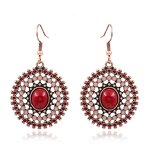 Drop Earrings Manufacturer - Retro Ethnic Sunflower Rhinestone Circular Women