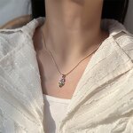 Pendant Necklace Manufacturer - Romantic Flower Gold Plated Yellow Diamond Tulip Girls