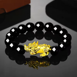 Pixiu Bracelet Manufacturer - Vietnam Sand Gold Obsidian Six Word Fengshui Luck