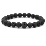 Beaded Bracelet Manufacturer - 8mm Zircon Ball Nature Stone Volcanic Wholesale