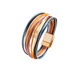 Wrap Bracelets Manufacturer - Bohemian Magnetic Claps Multi Layers Leather Women