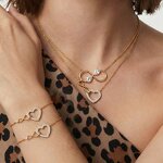 Necklace Set Manufacturer - Korean 8 Shaped Infinity Zircon Heart 18K Gold Plated