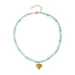 Pendant Necklace Manufacturer - 2026 Rainbow Gemstone Heart Handmade Resort Women