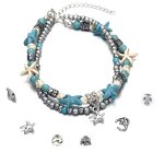 Anklet Manufacturer - Boho Double Layer Starfish Shell Beach Pendant Women