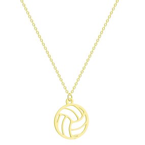 Pendant Necklace Manufacturer - Sports Volleyball Shaped Stainless Steel Unisex