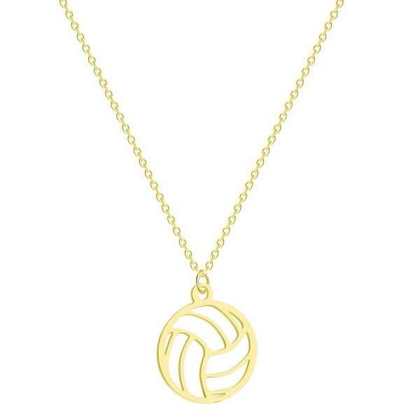 Pendant Necklace Manufacturer - Sports Volleyball Shaped Stainless Steel Unisex
