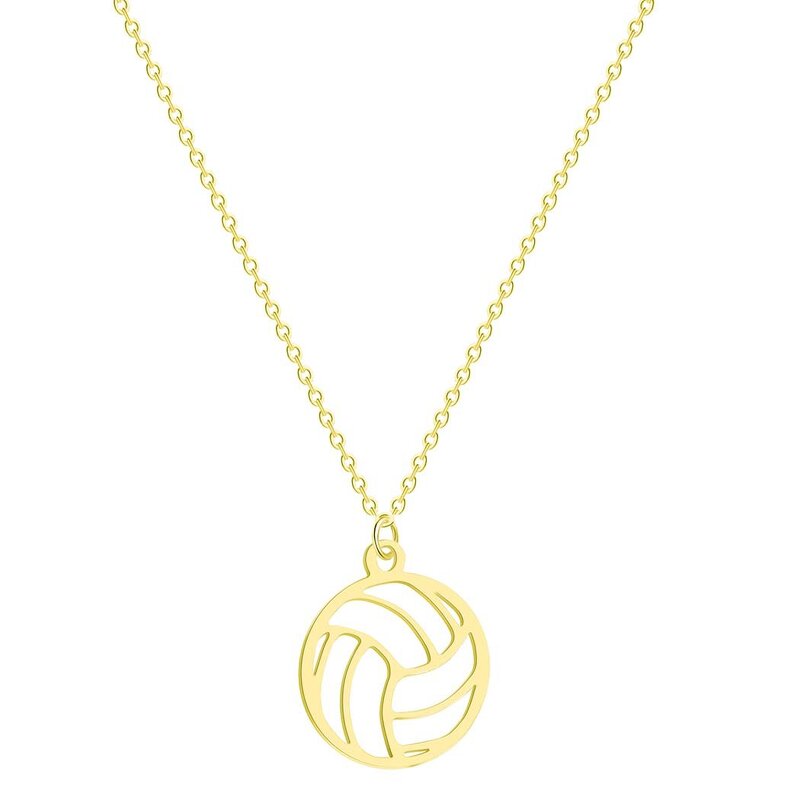 Pendant Necklace Manufacturer - Sports Volleyball Shaped Stainless Steel Unisex