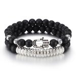 Beaded Bracelet Manufacturer - Natural Stone Cross Palm Copper Micro-Inlaid Zircon