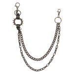 Pants Chain Manufacturer - Dark Punk Alloy Harley Motorcycle Spikes Leather Jeans