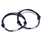 Couple Bracelet Manufacturer - Alloy Sun Moon Leather Hand-Woven Long Distance Gift