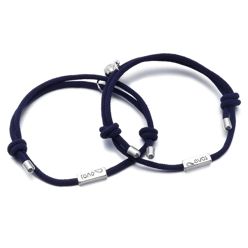 Couple Bracelet Manufacturer - Alloy Sun Moon Leather Hand-Woven Long Distance Gift