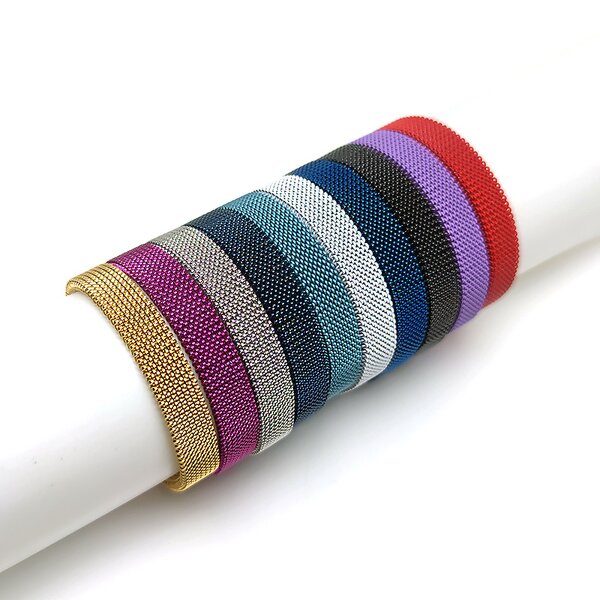 Elastic Bracelet Manufacturer - Stainless Steel Spring Flexible Mesh Bangle