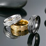 Stainless Steel Ring Manufacturer - Wholesale 18K Gold 6MM Snake Ring Couples Gift