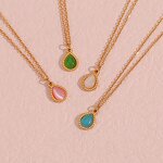 Opal Necklace Manufacturer - 2026 Vintage Natural Waterdrop Stainless Steel Unisex