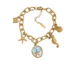 Charm Bracelet Manufacturer - Retro Bohemian Gold Plated Starfish Ocean Unisex