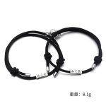 Couple Bracelet Manufacturer - Alloy Sun Moon Leather Hand-Woven Long Distance Gift