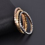 Stainless Steel Ring Manufacturer - 2mm Polished 18k Gold Plated Engagement Wedding Women