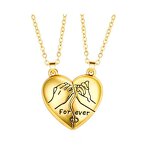 Couple Necklace Manufacturer - 2026 Gold Plated Heart Shape Friendship Choker