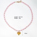 Pendant Necklace Manufacturer - 2026 Rainbow Gemstone Heart Handmade Resort Women