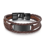 Leather Bracelet Manufacturer - Bulk Custom Engraved Multilayer Stainless Steel