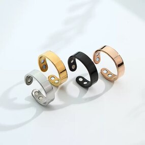 Stainless Steel Ring Manufacturer - Magnetic Opening Anti-Snoring Double Fashion