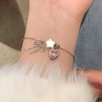Thin Bracelet Manufacturer - Sweet Bow Open Star Zircon Jewelry
