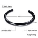 Bangle Bracelet Manufacturer - C-Shaped Open Stainless Steel Smooth Twisted Titanium