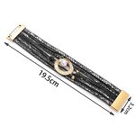 Rhinestone Bracelet Manufacturer - Hand-woven Leather Cord Magnet Clasp Women